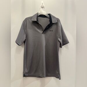 EUC Under Armour Heat Tech Grey Polo. Men’s Medium.